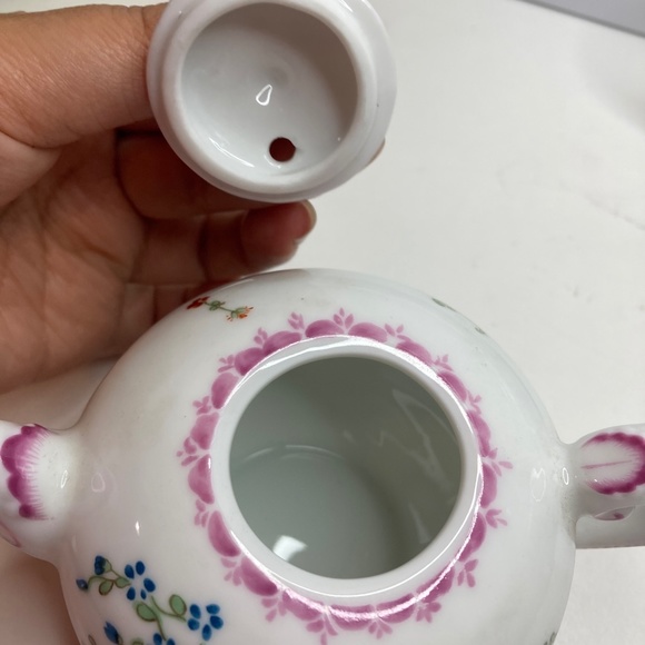 Victoria & Albert Museum Teapot Mennecy ,hochst 1985 Franklin Mint Fine Porcelai - Picture 6 of 13